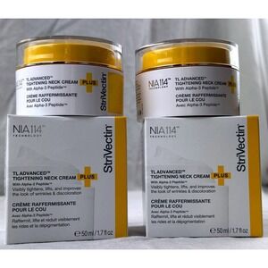 2 Strivectin 1.7 oz TL Advanced Tightening Neck Cream Plus New Box Total 3.4 OZ
